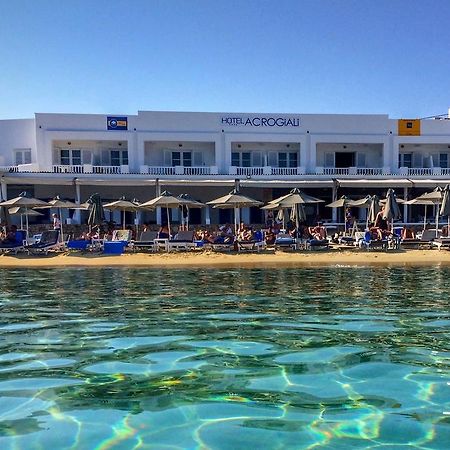 Acrogiali Beachfront Hotel Mykonos Platys Gialos  Bagian luar foto