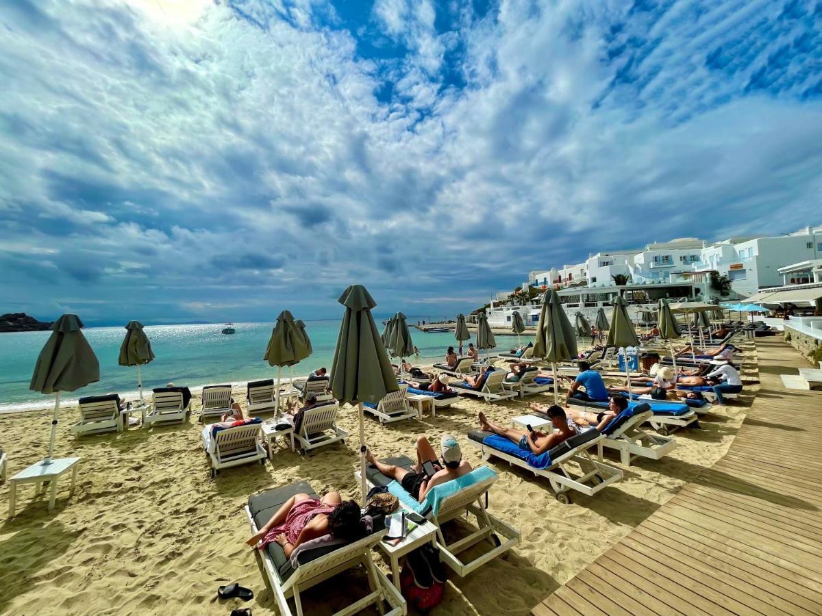 Acrogiali Beachfront Hotel Mykonos Platys Gialos  Bagian luar foto