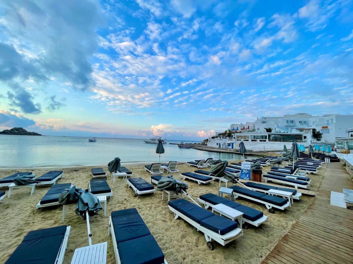 Acrogiali Beachfront Hotel Mykonos Platys Gialos  Bagian luar foto