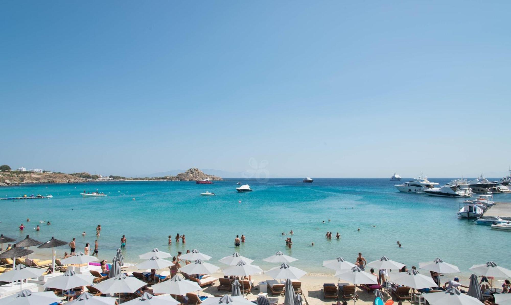 Acrogiali Beachfront Hotel Mykonos Platys Gialos  Bagian luar foto