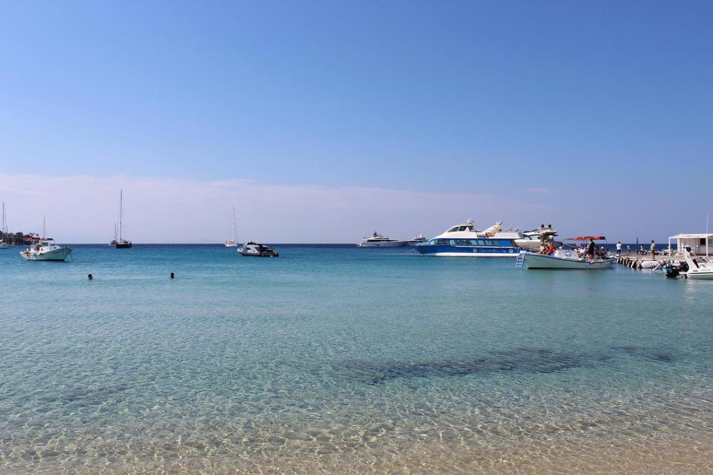 Acrogiali Beachfront Hotel Mykonos Platys Gialos  Bagian luar foto
