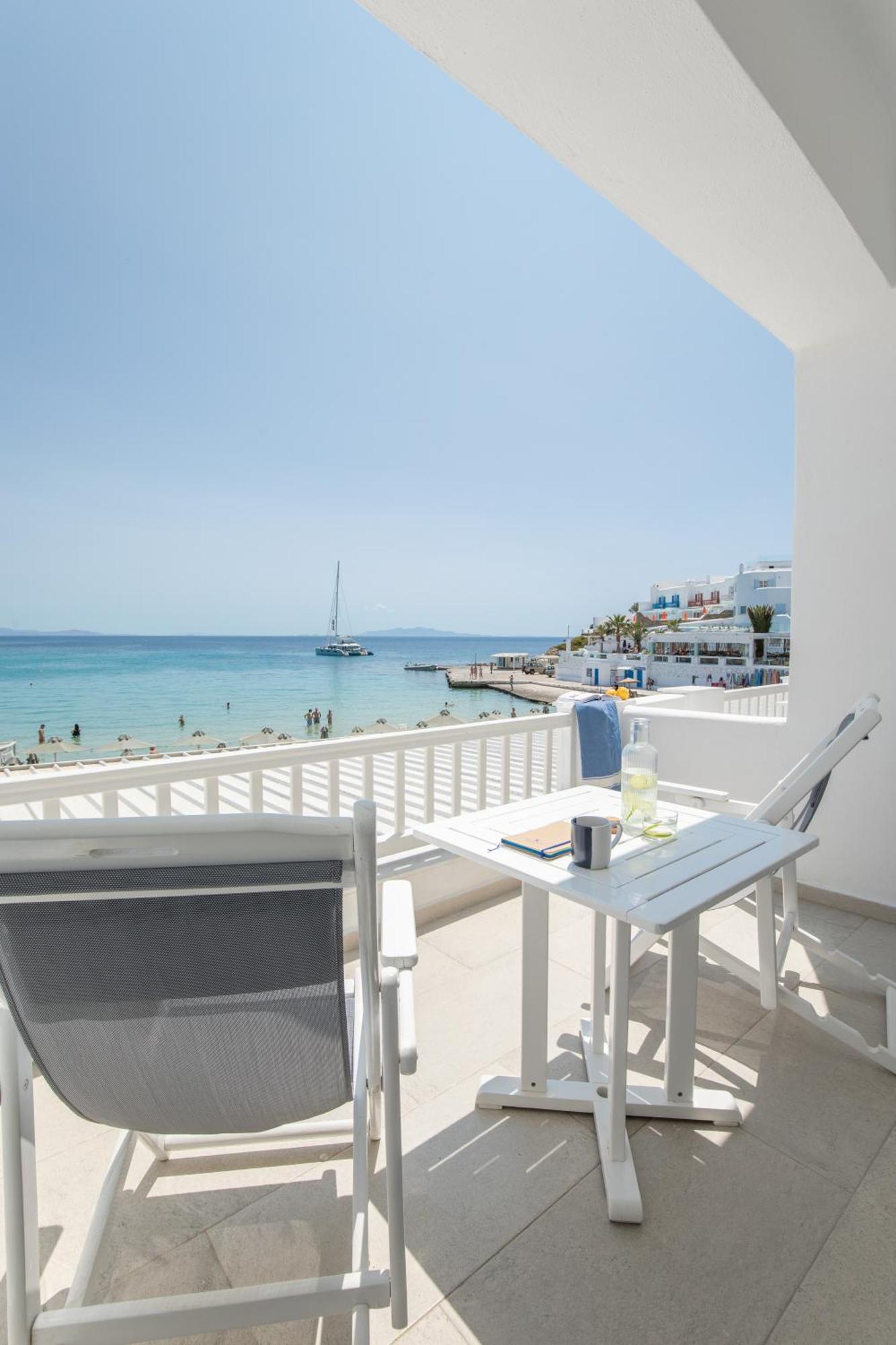 Acrogiali Beachfront Hotel Mykonos Platys Gialos  Bagian luar foto