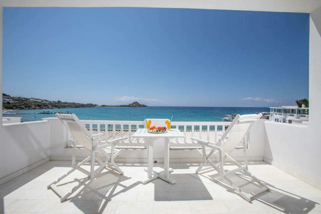 Acrogiali Beachfront Hotel Mykonos Platys Gialos  Bagian luar foto